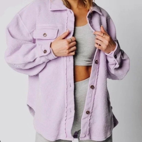 Free people ruby lavender purple shacket - Picture 2 of 10